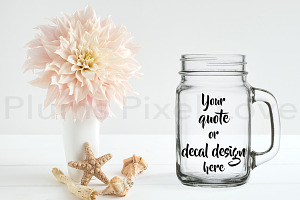 Pretty Mason Jar mockup