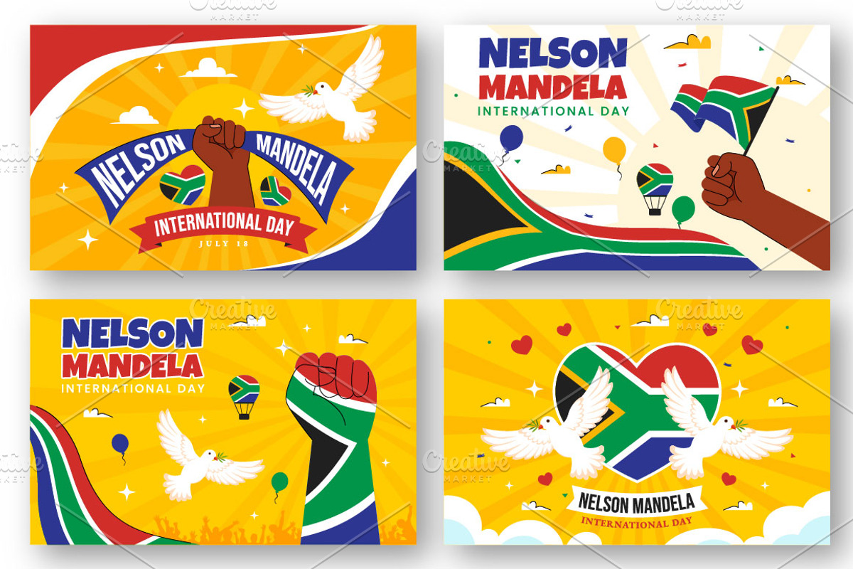 10 Nelson Mandela International Day, a Seasonal Illustration by denayunebgt (Photo 3 of 4)