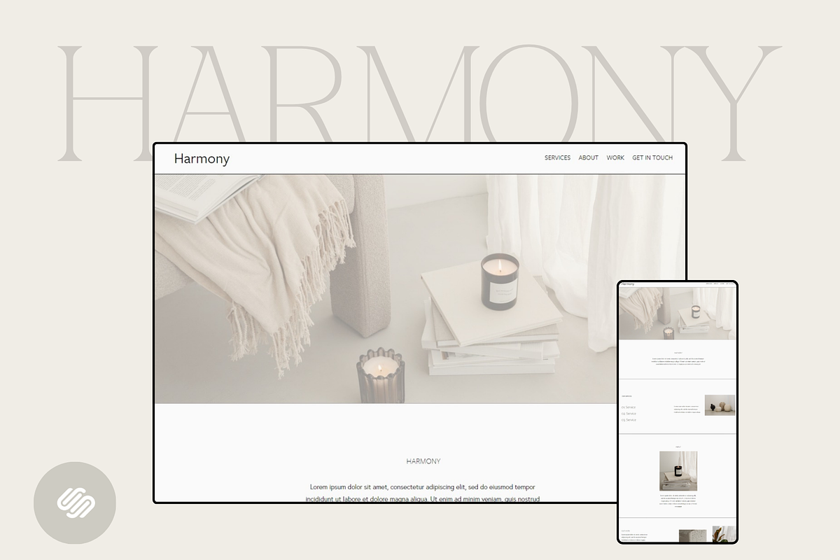 Harmony Squarespace 7.1 Template, a Squarespace Template by Beliveart (Photo 1 of 4)