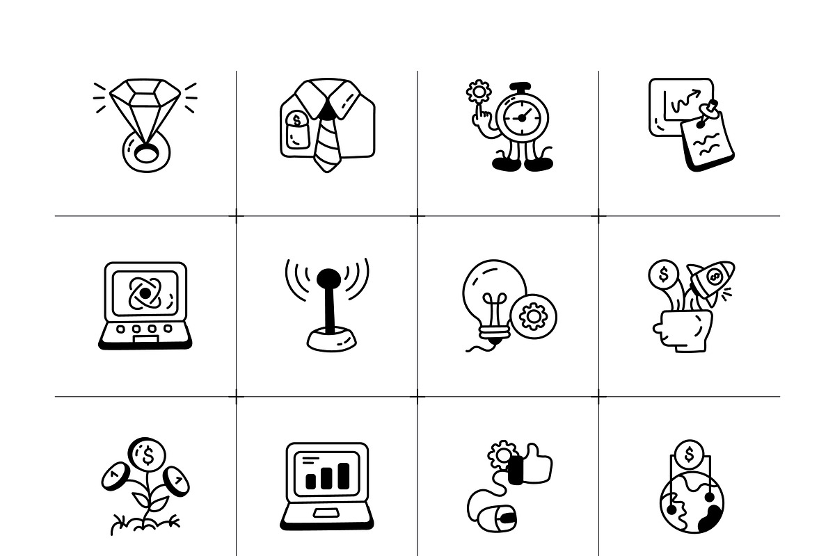 Animated Business Icon Set, an Outline Icon by Vectors Market (Photo 7 of 8)