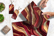 Glitter Gold Ruby Red Agate Papers, a Background Graphic by V Design Creator (Thumbnail 5 of 12)