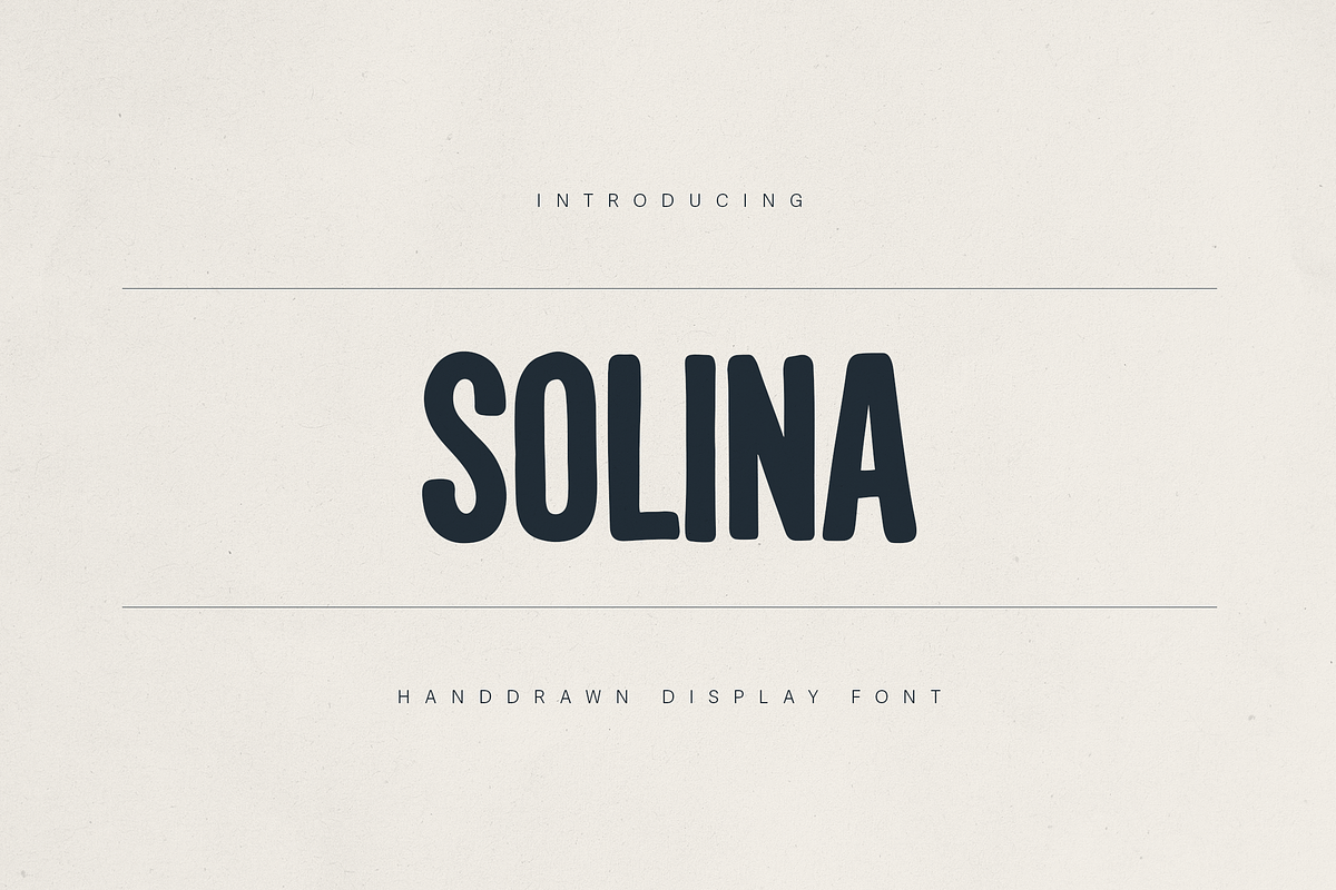 Solina – Handdrawn Display Font, a Handwritten Font by Only Fonts (Photo 1 of 11)