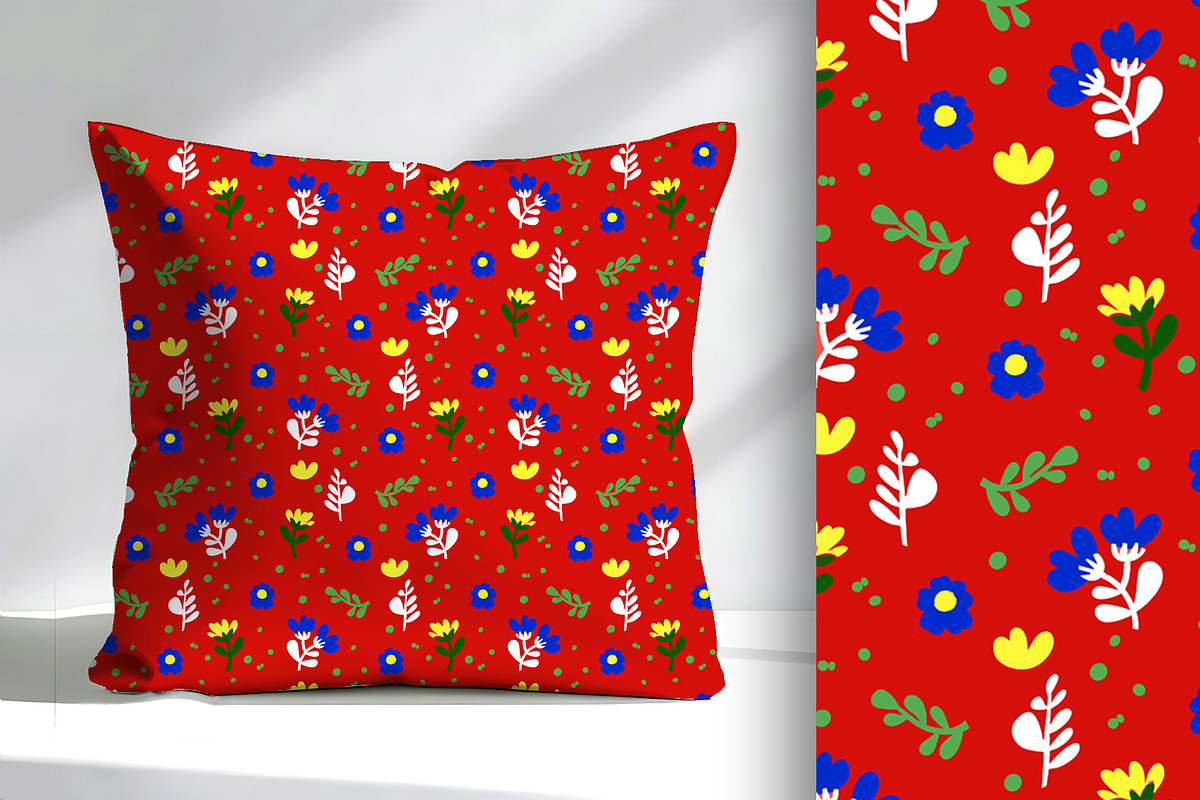 Red Country Calico Floral Seamless, a Pattern Graphic by Sharon Schwalbe (Photo 2 of 4)