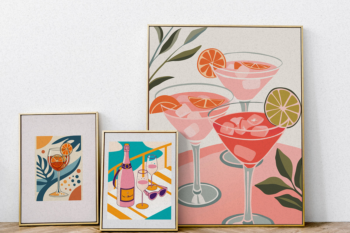 Colorful Modern Maximalist Wall Art, a Wallpaper Graphic by Helospace (Photo 2 of 10)
