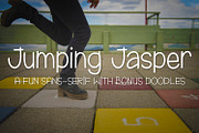 Jumping Jasper, a Sans Serif Font by Kristy Hatswell (Thumbnail 1 of 7)