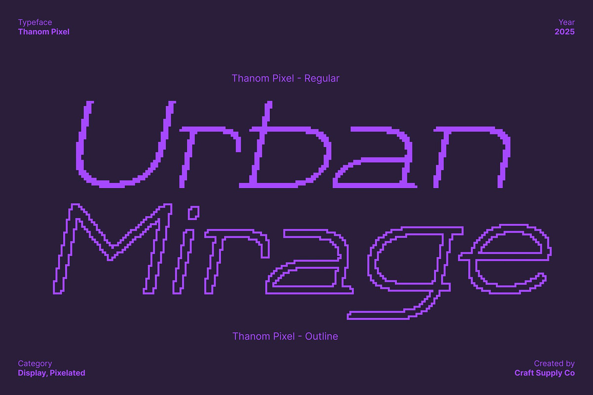 Thanom Pixel, a Sans Serif Font by Craft Supply Co. (Photo 2 of 8)