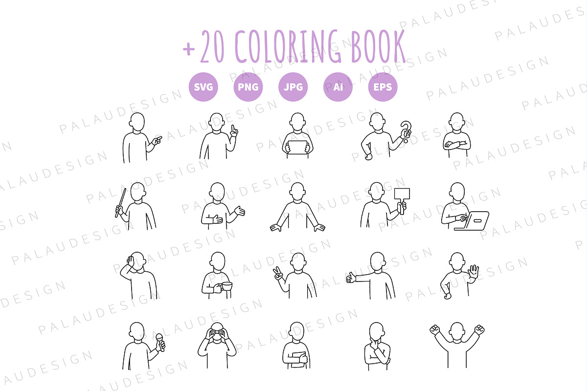 Guide Character Poses, an Education Illustration by Palau (Photo 8 of 9)