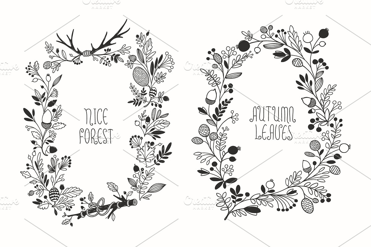 Autumn Floral Vector Drawings, a Decorative Illustration by Adiemus (Photo 5 of 6)