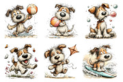 Whimsical Summer Dogs Clipart, an Illustration by Dream Creation (Thumbnail 3 of 6)
