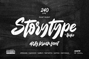 Storytype - Dirty Brush Font, a Script Font by ikiiko (Thumbnail 1 of 7)