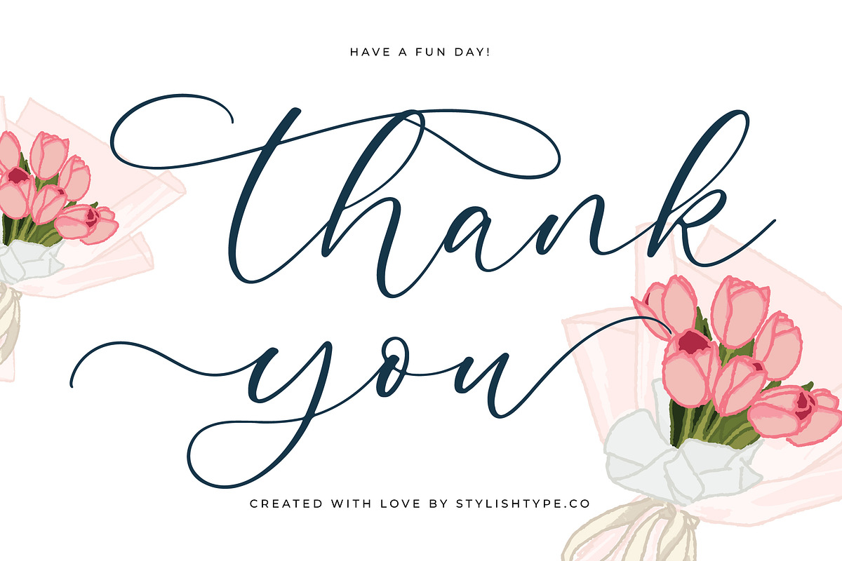 Pertysh Tulipita Stylish Calligraphy, a Script Font by stylishtype.co (Photo 20 of 20)