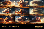 Nuclear bomb detonation. 35 images, an Object Illustration by Handmadefont (Thumbnail 4 of 10)