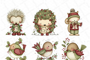 Whimsical Christmas Animals Clipart, an Illustration by DreamPrint404 (Thumbnail 6 of 6)