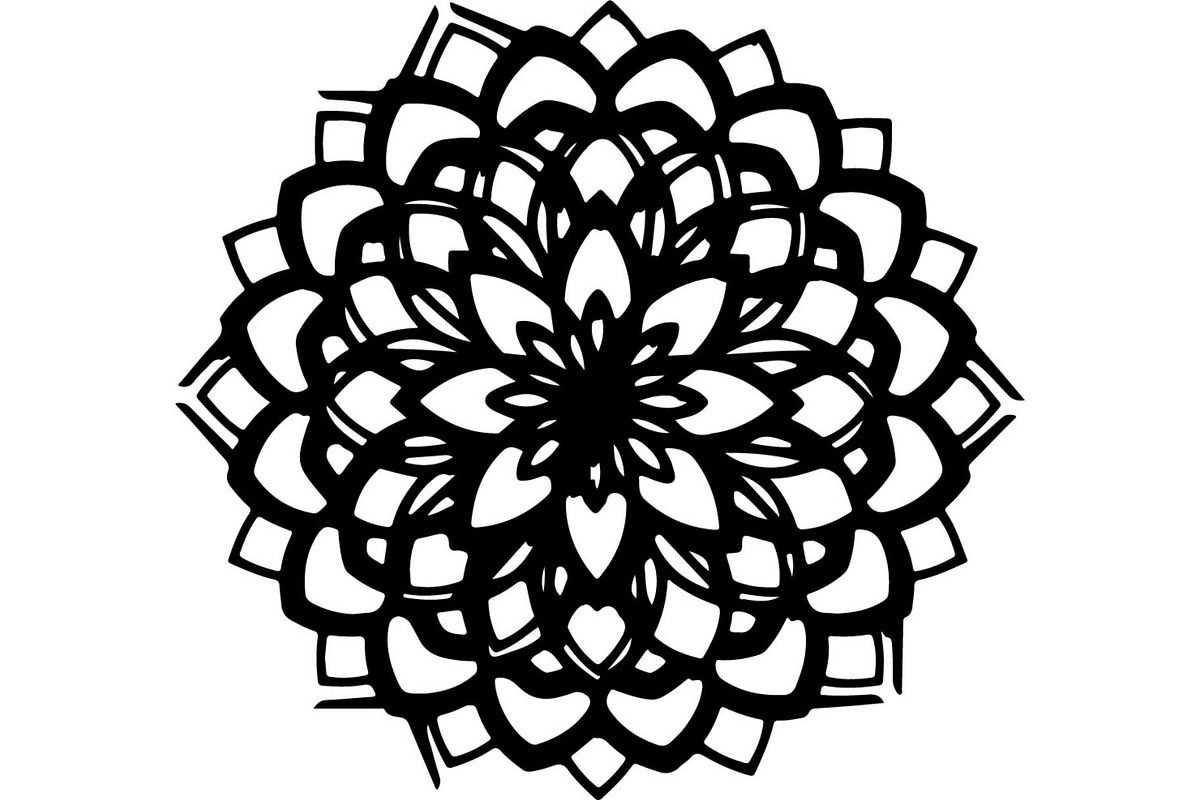 Black Floral Mandala Bundle, an Illustration by Designer_Momina (Photo 7 of 20)