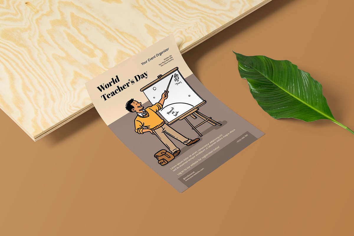 World Teacher’s Day Poster/ Flyer, a Flyer Template by Juru Rancang Graphic (Photo 2 of 3)