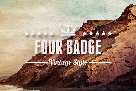 4 Badges Vintage Style preview 6