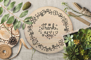 Thank You SVG Flower Wreath Svg