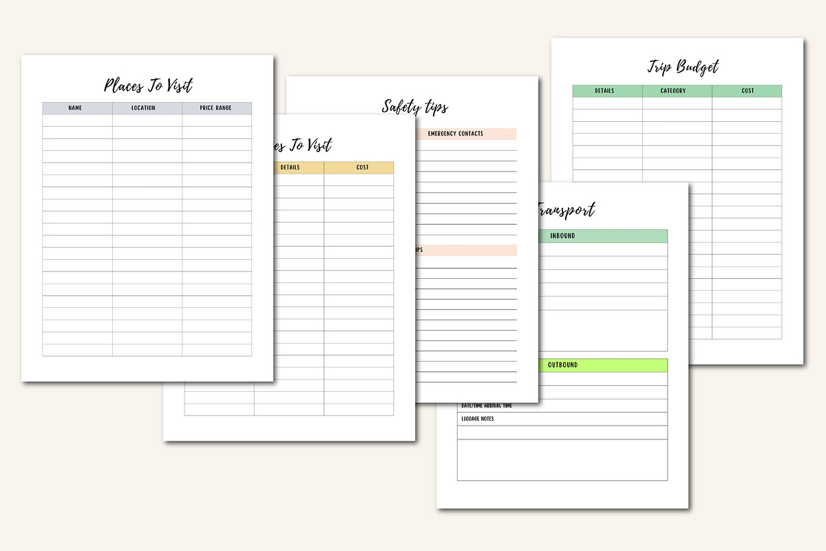 My Travel Journal, a Stationery Template by Designmela01 (Photo 8 of 10)