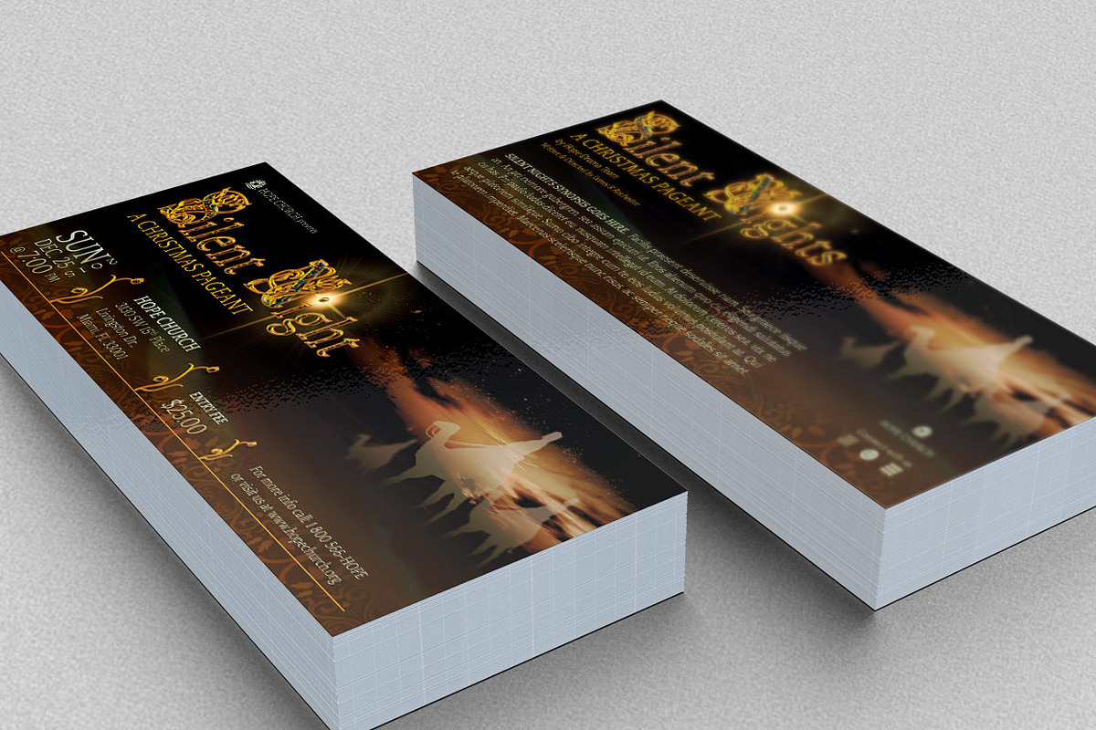 Silent Night Christmas Flyer, a Flyer Template by Godserv Designs (Photo 4 of 5)