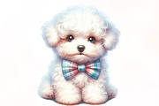 Bichon Frise Dog Watercolor Clipart, an Illustration by Designking (Thumbnail 4 of 4)
