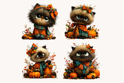 Whimsical Fluffy Cat Clipart, a Seasonal Illustration by Designworld (Thumbnail 5 of 8)