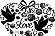 Black Heart Love Silhouette Icons Se, an Illustration by Designer_Momina (Thumbnail 6 of 18)