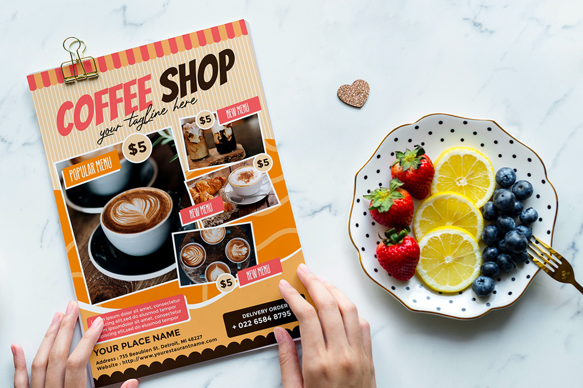 Vintage coffee menu, a Flyer Template by imadeDesign (Photo 2 of 3)