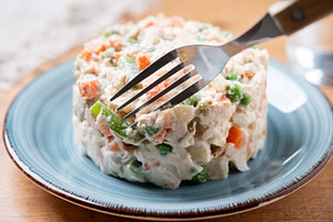 Russian Salad on a Fork, a Food & Drink Photo by etorres69