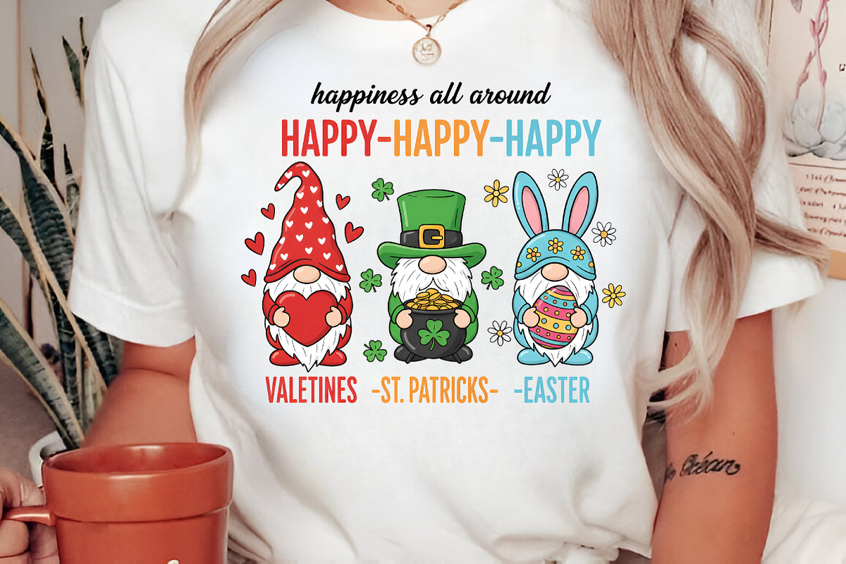 Happiness All Around Gnomes PNG, an Illustration by Libby Wishes (Photo 3 of 6)
