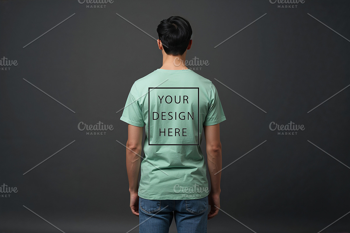 T-Shirt Mockup - Mint Green Edition, a Shirt Mockup by ForhadGFX (Photo 10 of 12)