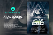 ATLAS SOUNDZ Flyer Template, a Flyer Template by OVNI-TEMPLATES (Thumbnail 1 of 3)