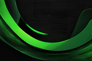 Green, black curve abstract image, an Abstract Photo by ComfortQ