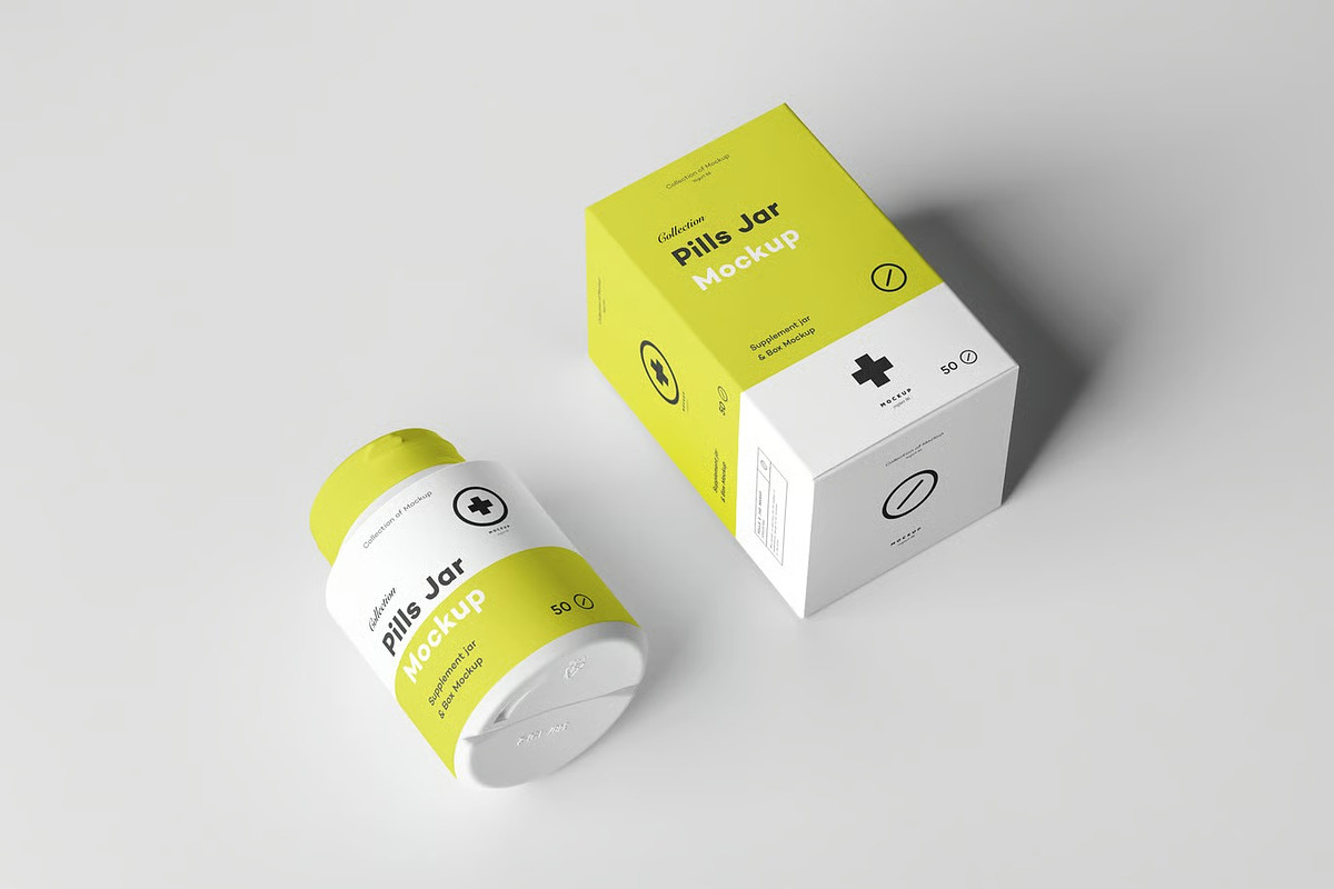 Pills Jar Mockup, a Packaging Mockup by zippypixelstudio (Photo 11 of 13)