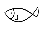 Doodle Hand Drawn Fish Collection, an Animal Illustration by Elena Pimukova (Thumbnail 5 of 13)