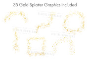 Metallic Paint Splatters Bundle, an Object Graphic by The Digital Download Shop (Thumbnail 4 of 7)