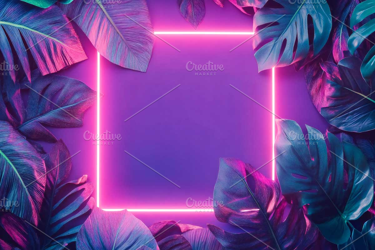 Frames in Neon Fluorescent Light, a Templates & Theme by VetalStock (Photo 3 of 5)