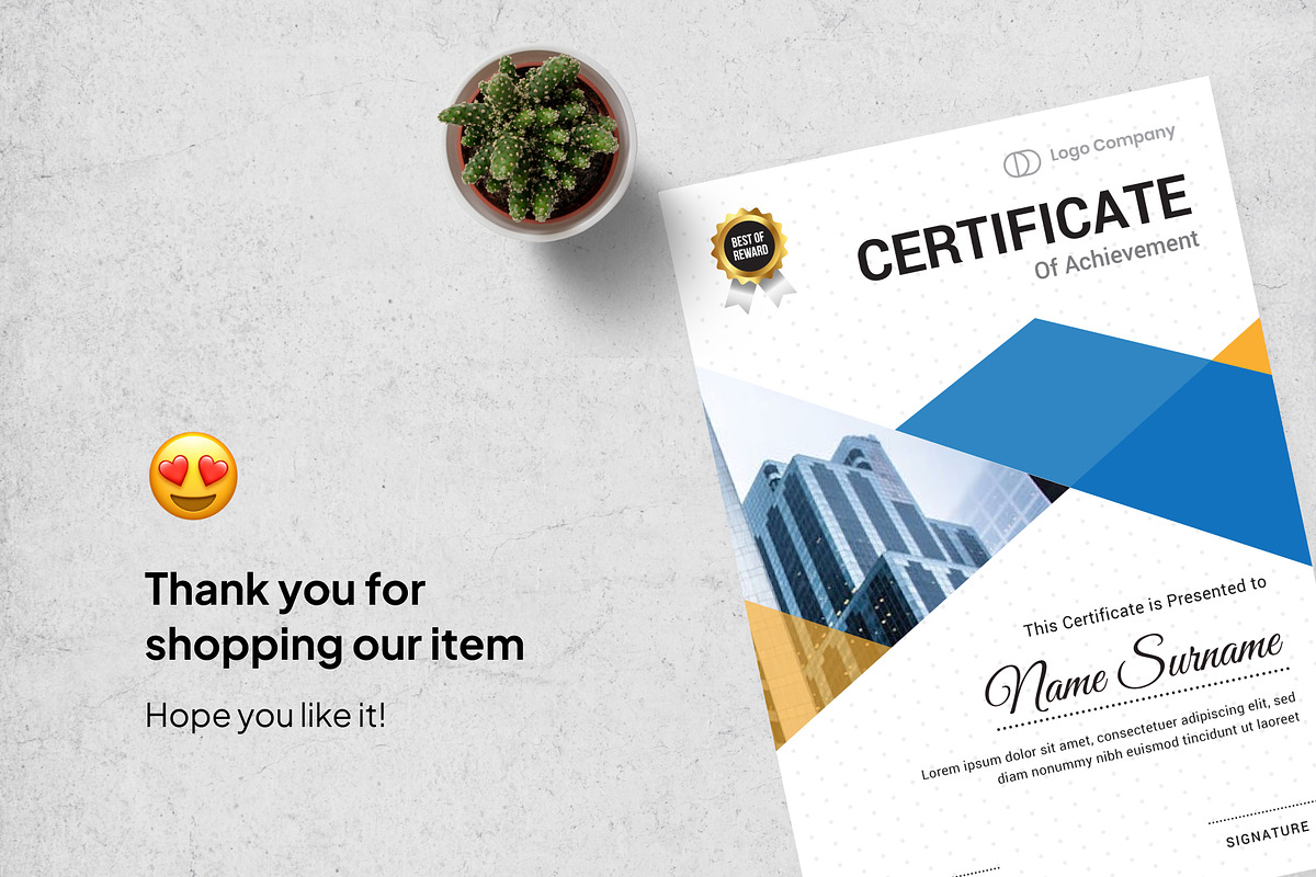 Certificate Template, a Stationery Template by Panen Creative (Photo 3 of 3)