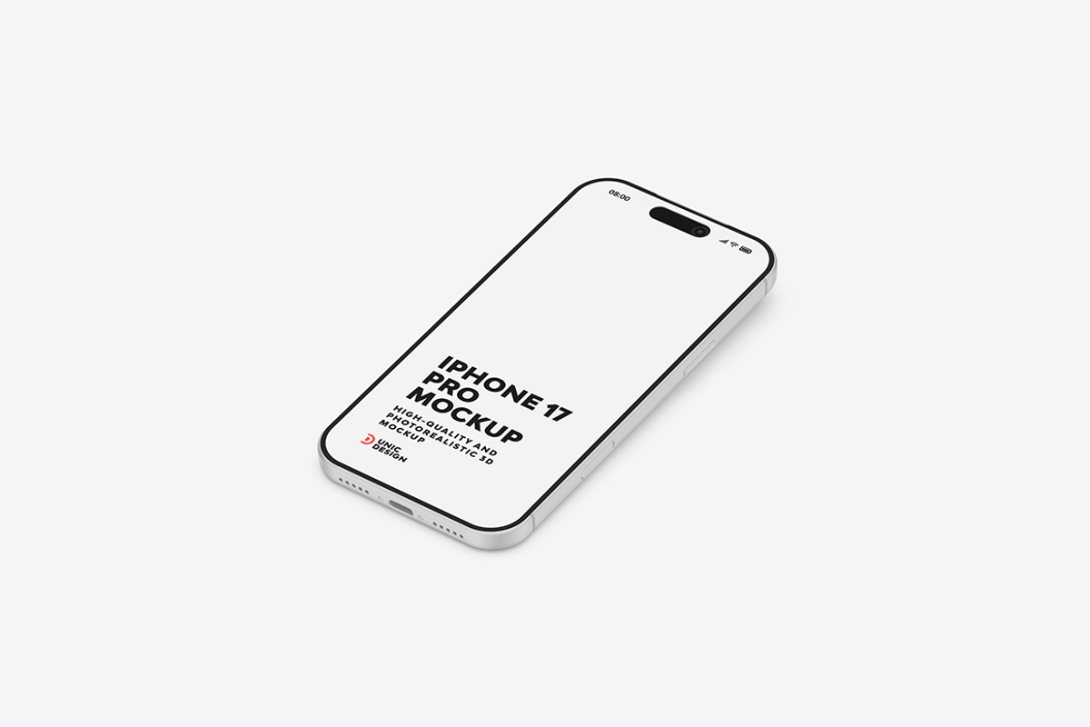 iPhone 17 Pro Mockup, an iPhone Mockup by UnicDesign (Photo 7 of 13)