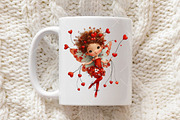 Whimsical Valentine Fairy Clipart, an Illustration by OK Design (Thumbnail 5 of 6)