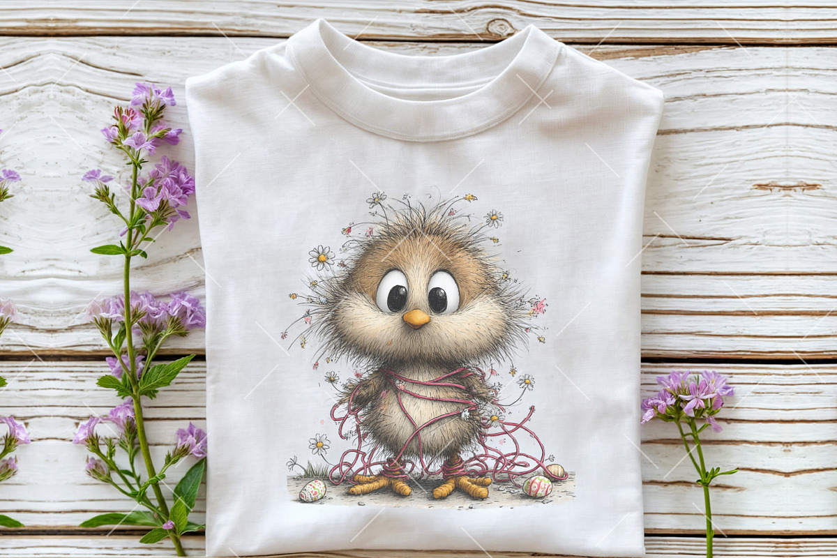 Whimsical Funny Easter Chick Clipart, an Illustration by OK Design (Photo 6 of 6)