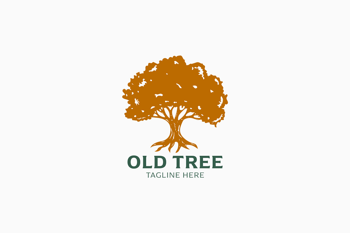 Abstract Illustration Old Tree Logo