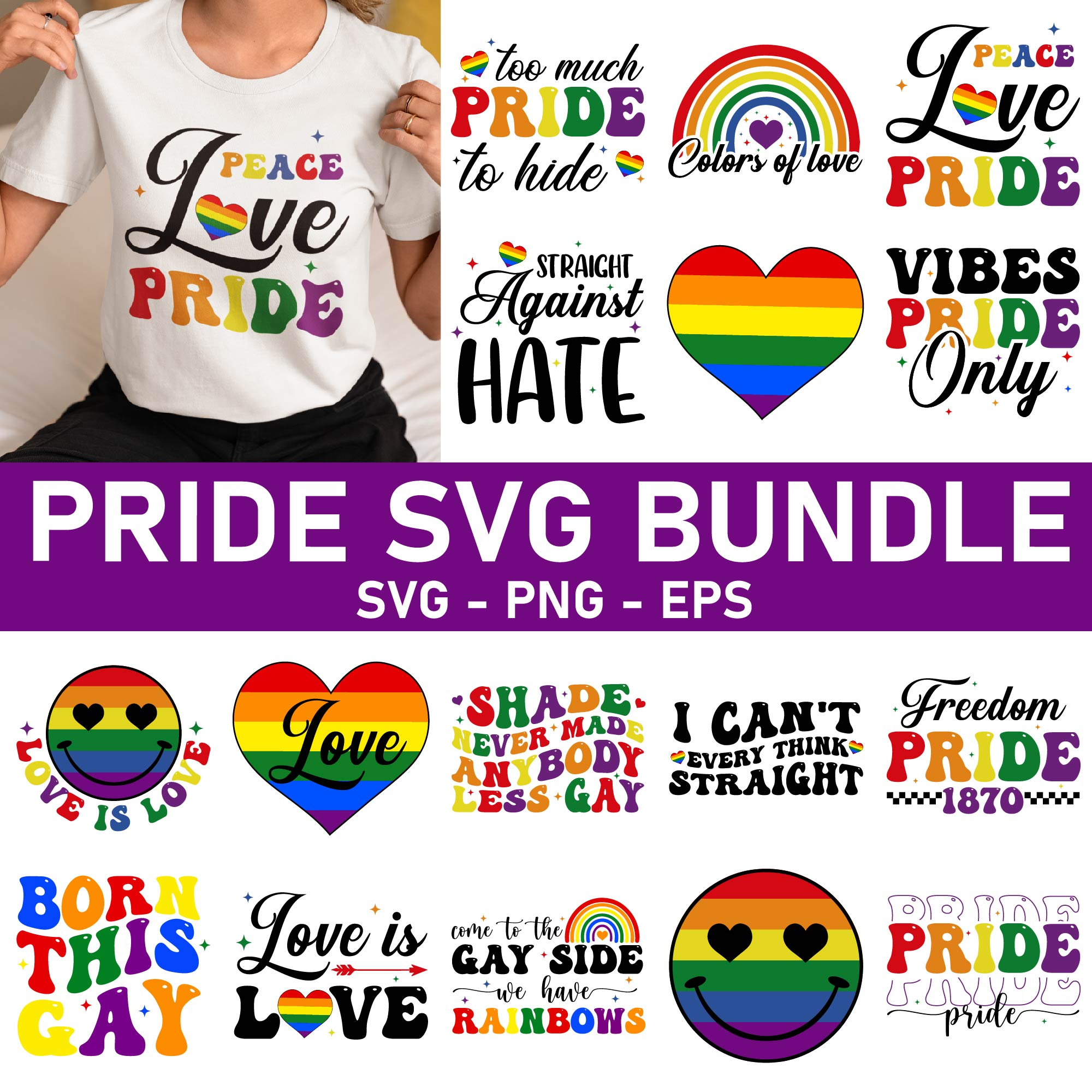 Gay Pride Svg Bundle, LGBT Svg Bundle