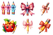 Pencil & Bow Coquette Style Watercol, an Illustration by CreationArt (Thumbnail 3 of 5)
