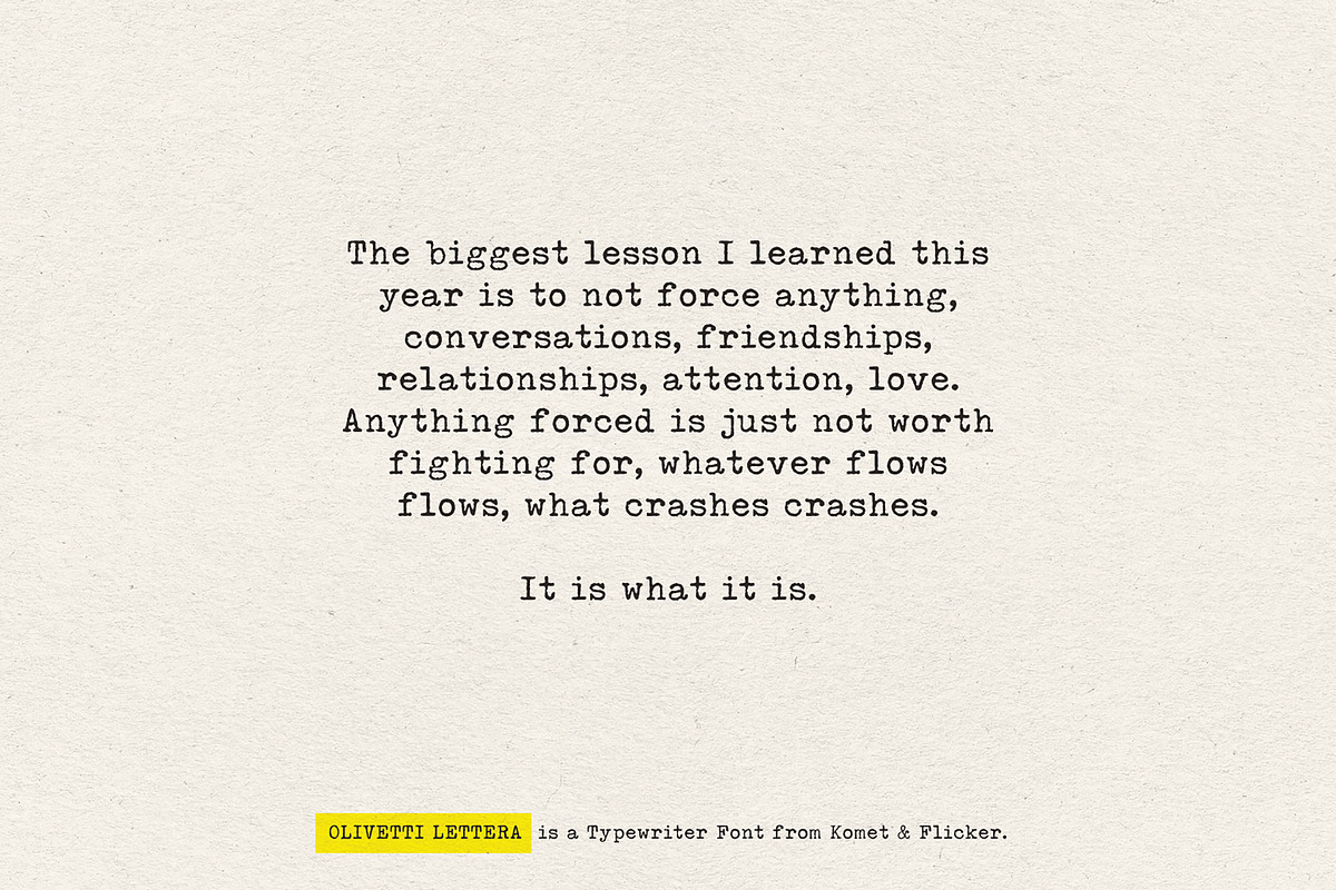 Olivetti Lettera - A Typewriter Font, a Serif Font by Komet & Flicker (Photo 10 of 13)