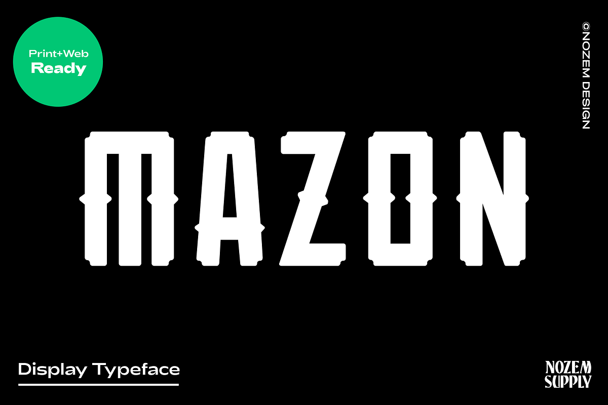 Mazon - Display Typeface, a Font by Nozem Supply (Photo 1 of 7)