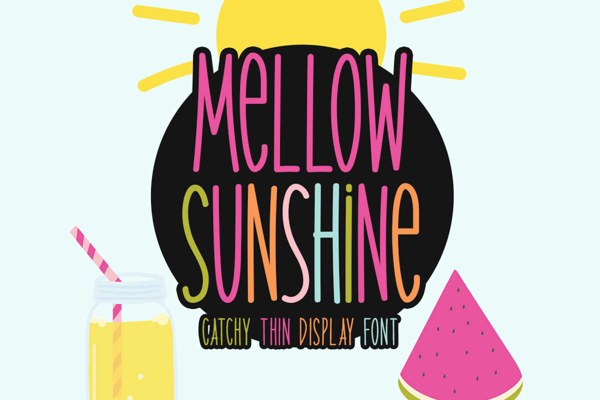 Mellow Sunshine Typeface, a Handwritten Font by Seemly Fonts (Photo 1 of 5)
