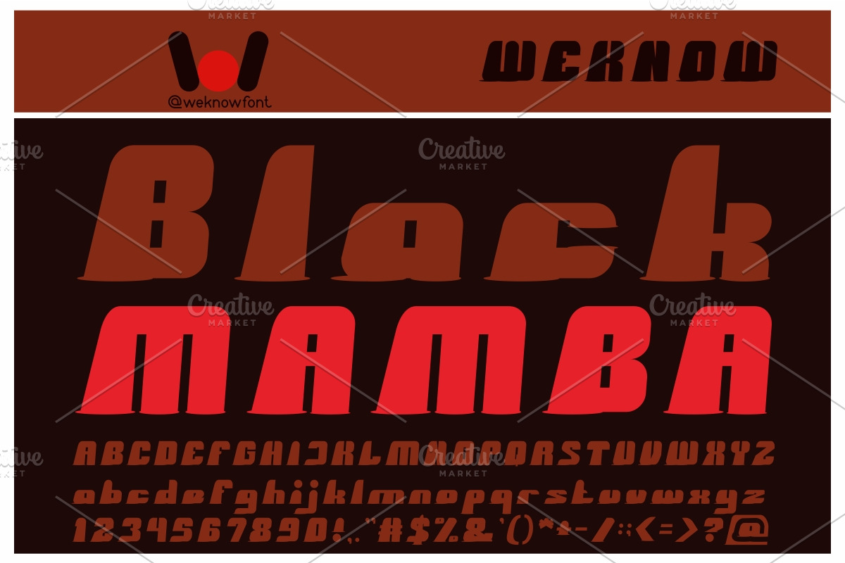 Black Mamba, a Font by weknow (Photo 3 of 5)