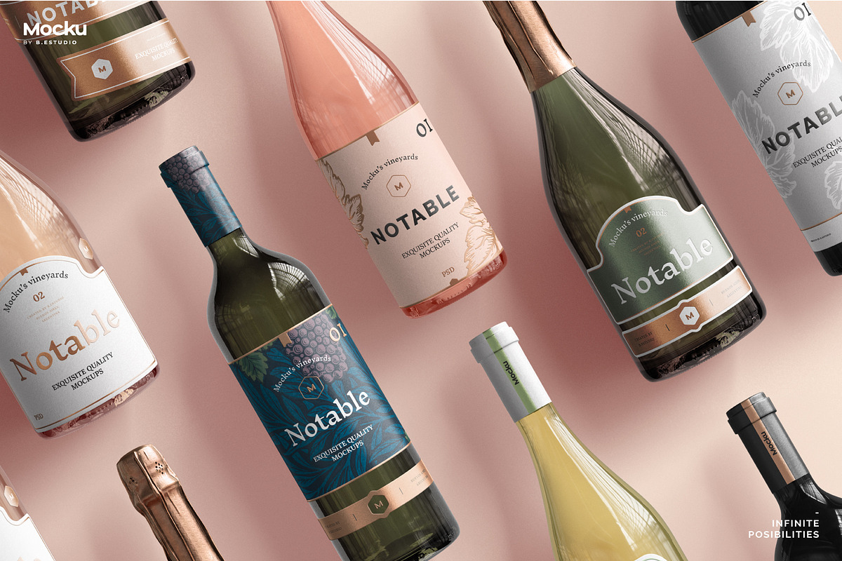 Notable - The Wine Bundle, a Packaging Mockup by Mocku (Photo 2 of 17)