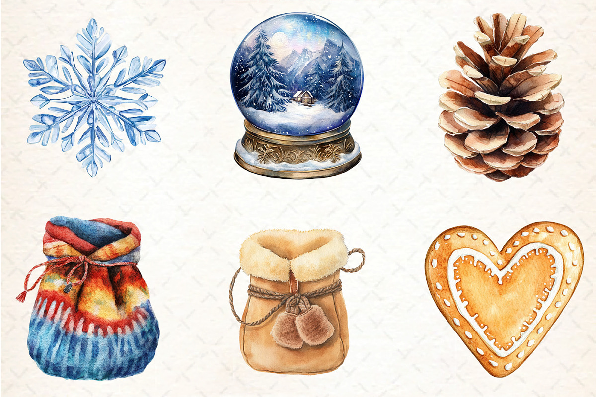 Cozy Winter Clipart, an Illustration by DreamCafeArt (Photo 3 of 7)
