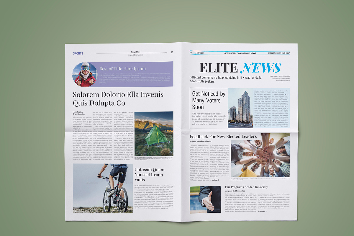Newspaper Elite, a Magazine Template by GreenDesign (Photo 9 of 9)